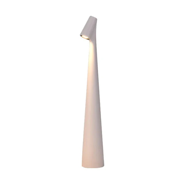 Designer's table lamp vertical pole