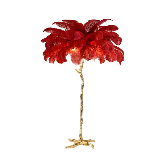 Nordic Ostrich Feather Led Floor Lamp