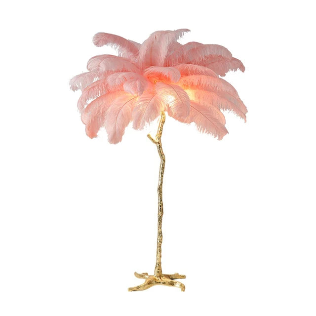 Nordic Ostrich Feather Led Floor Lamp